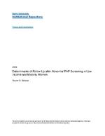 Determinants of follow up after abnormal pap screening in low income and minority women